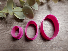 Muottisetti ovaali, 15mm/25mm/35mm, 1setti