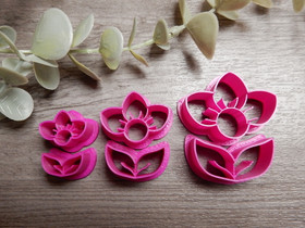 Muottisetti kukka, 30mm/40mm/50mm, 1setti