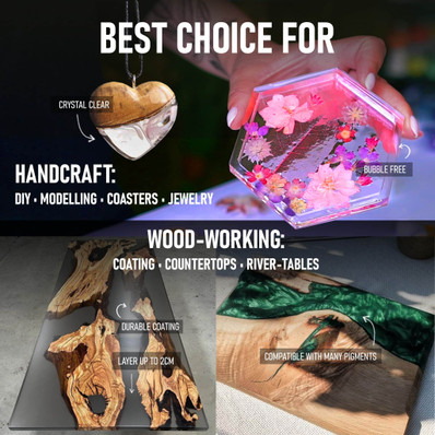 Resin Pro Transparent epoksihartsi, 800g, 1kpl POSTIPAKETTI TOIMITUS