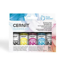 Cernit Alcohol ink, primary colors, 5x20ml, 1pkt POSTIPAKETTI TOIMITUS
