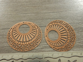 Ympyräriipus/ linkki, 38x35mm, ruskea, 1kpl