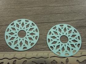 Kuvio/ympyräriipus, 33mm, vaaleaturkoosi, 1kpl