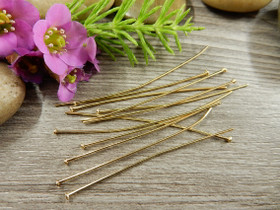 Korupiikki tasapää, 50x0.7mm, 16K kulta/rst, 50kpl