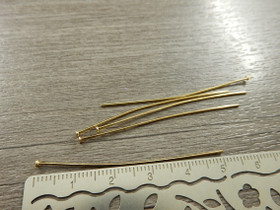 Korupiikki tasapää, 50x0.7mm, 16K kulta/rst, 50kpl