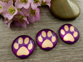 Kapussi tassu, 18mm, liila-beige, 1kpl