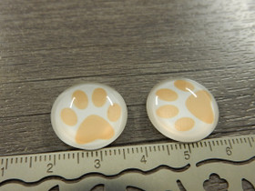 Kapussi tassu, 18mm, persikka-valkoinen, 1kpl