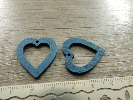 Puuriipus sydän, 25x23mm, petrooli, 1kpl