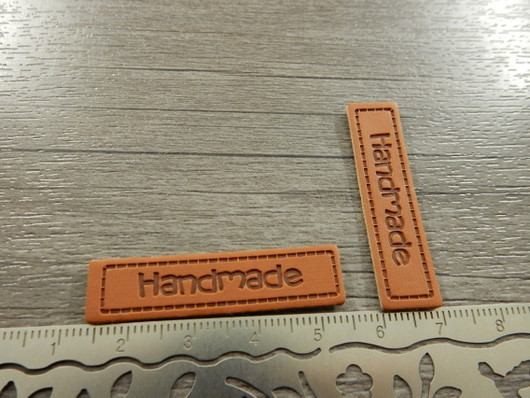 Handmade merkki, 10x40mm, ruskea, 1kpl