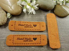 Handmade merkki, 15x55mm, ruskea, 1kpl