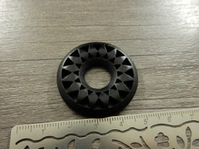 Puuriipus ympyrä, 35mm, musta, 1kpl