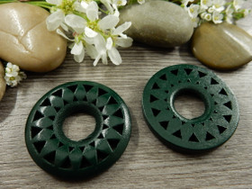 Puuriipus ympyrä, 35mm, tummanvihreä, 1kpl