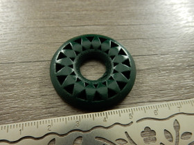 Puuriipus ympyrä, 35mm, tummanvihreä, 1kpl