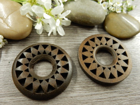 Puuriipus ympyrä, 35mm, ruskea, 1kpl