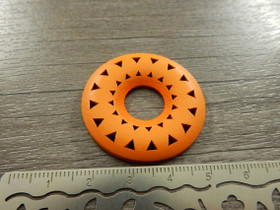 Puuriipus ympyrä, 35mm, oranssi, 1kpl