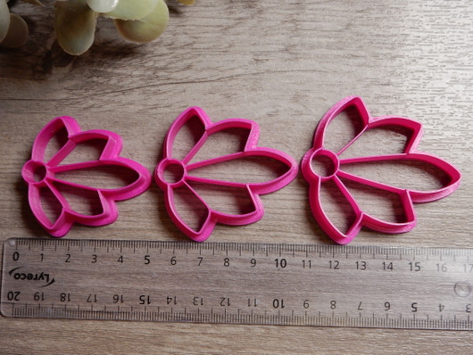 Muotti kukka, 45mm/50mm/55mm, 1kpl