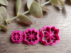 Muotti kukka, 12mm/18mm/24mm, 1kpl