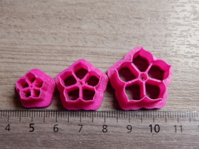 Muotti kukka, 11mm/16mm/22mm, 1kpl