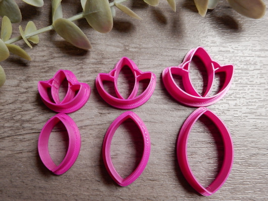 Muotti kukka lotus, 45mm/55mm/65mm, 1kpl