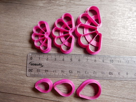 Muotti kukka, 40mm/50mm/55mm, 1kpl