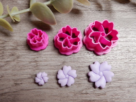 Muotti kukka, 12mm/18mm/22mm, 1kpl