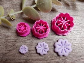 Muotti kukka, 11mm/16mm/21mm, 1kpl