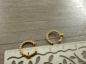 Rustokorvakoru/ ear cuff strassi, 12x3mm, 18K/kulta, 1pari
