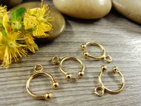 Rustokorvakoru/ ear cuff, 15x2.5mm, 18K/kulta, 1pari