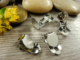 Korvakoruklipsi, 10mm, kromi, 1pari