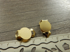 Korvakoruklipsi, 10mm, kulta/rst, 1pari