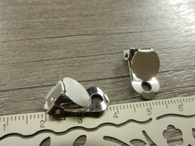 Korvakoruklipsi, 10mm, kromi, 1pari