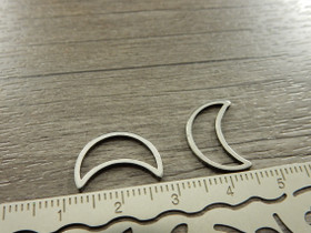 Linkki kuu, 16x11mm, umpi, rst, 10kpl