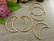 Linkki kuu, 25x17.5x1mm, umpi, kulta/rst, 1kpl