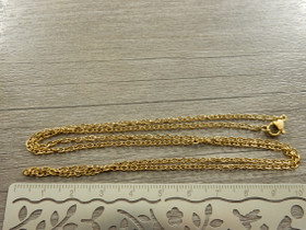 Ankkuriketju/valmisketju 60cm, 2.7x1.8x0.3mm, PVD/ kulta/rst, 1kpl
