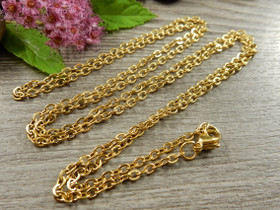 Ankkuriketju/valmisketju 70cm, 3x2.4x0.4mm, kulta/rst, 1kpl