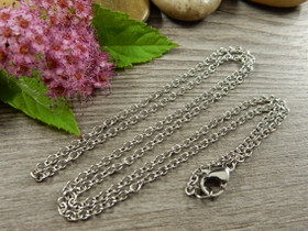 Ankkuriketju/ valmisketju, 2.4x2x0.3mm/ 50cm, rst, 1kpl