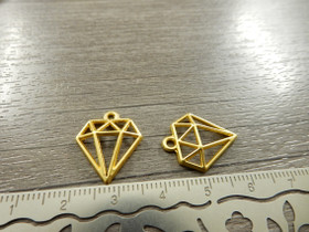 Timanttiriipus, 20x16mm, kulta, 1kpl