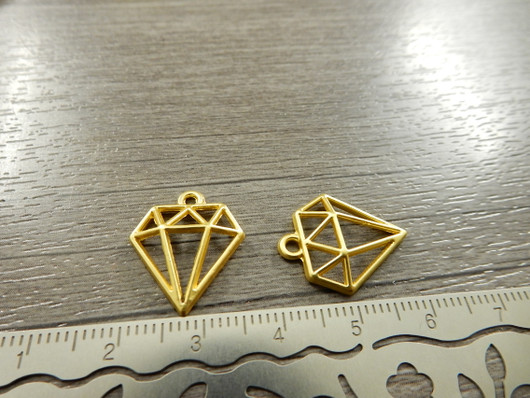 Timanttiriipus, 20x16mm, kulta, 1kpl