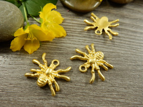 Hämähäkkiriipus, 15x20mm, kulta, 1kpl