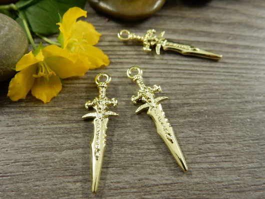 Miekkariipus, 31x9mm, kulta, 1kpl