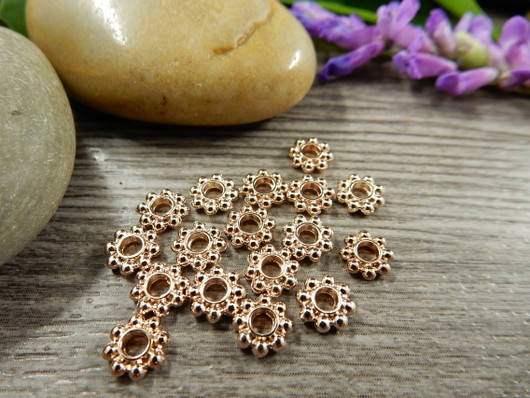 Metallihelmi rondelli, 5mm, ruusukulta, 20kpl