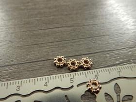 Metallihelmi rondelli, 5mm, ruusukulta, 20kpl