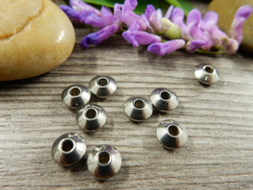 Metallihelmi bicone, 6x3mm, rst, 10kpl 