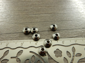 Metallihelmi bicone, 6x3mm, rst, 10kpl 