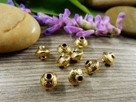 Metallihelmi bicone, 5.5x6.5mm, antiikinkulta, 20kpl