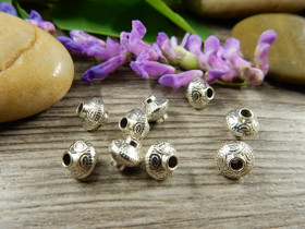 Metallihelmi bicone, 5.5x6.5mm, kromi, 20kpl