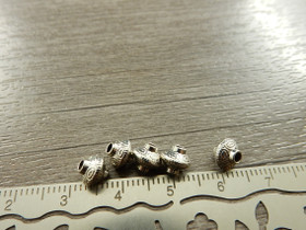 Metallihelmi bicone, 5.5x6.5mm, kromi, 20kpl