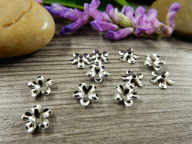 Helmihattu kukka, 6.5mm, rst, 10kpl