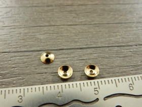 Helmihattu sileä, 4mm, kulta/rst, 10kpl