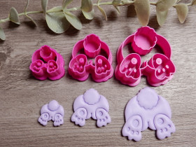 Muotti pupu, 25mm/35mm/45mm, 1kpl