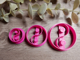 Muotti jin ja jang, 20mm/30mm/40mm, 1kpl